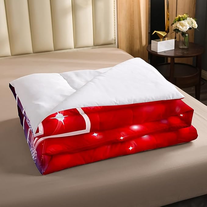 Erosebridal Basketball Comforter Set Twin for Kids Boys Teens Men,Sport Basketball Bedding Set Ball Games Down Comforter Red Blue Basketball Court Quilt Duvet Set Sports Room Decor 1 Pillow Case