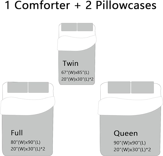 CVHOUSE Cat Bedding,Cartoon Cat Comforter Queen,Animals Print Comforter Set for Kids,Kawaii Quilt Set with 1 Comforter and 2 Pillow Cases