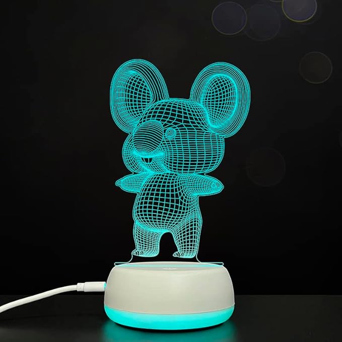 3D Koala Night Lights USB LED Lamp Home r2d2 3D Arts Lamp - 7 Colors Changing Bedroom Decor Night Light Gifts for Child