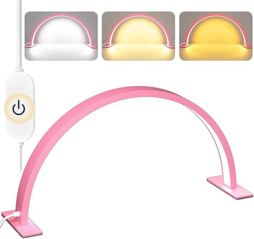 Half Moon Light Nail Desk Lamp, Arch Light for Nail Techs, 22'' Pro Table Lamp for Nails,Tattoo,Eyebrows,Lash Extensions, Skincare, Nail Tech Lamp | Manicure Led Light | Lash Tech Light