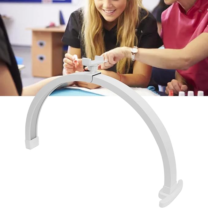 Dpofirs 20 Inch Lash Light, LED Half Moon Nail Desk Lamp, U Shaped Fill Light Floor Lamp, Half Moon Light Nail Lamp for Desk, Lash Tech Light, Manicure Led Light for Beauty Skincare (US