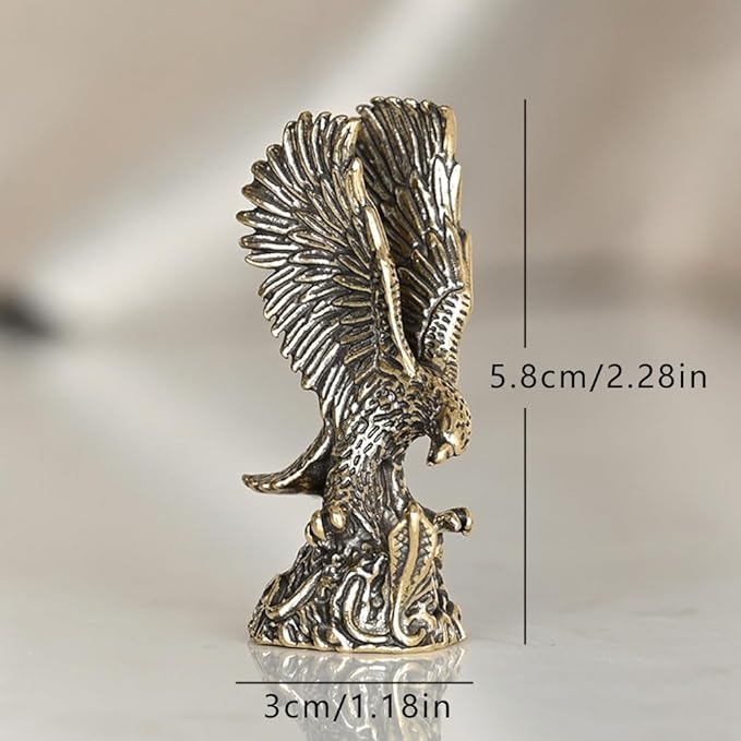 Vintage Solid Brass Eagle Figurine - Majestic Desk Decor for Collectors - Perfect Home or Office Accent(Eagle)