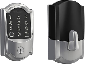 Schlage Encode Smart WiFi Deadbolt with Camelot Trim In Bright Chrome