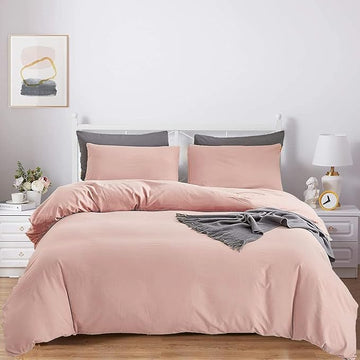 Blush Pink Comforter Set Twin Solid Dusty Rose Bedding Quilt Set Blush Pink Comfroter Set 3 PCs for Kids Teens Adult Durable Breathable Pink Blanket