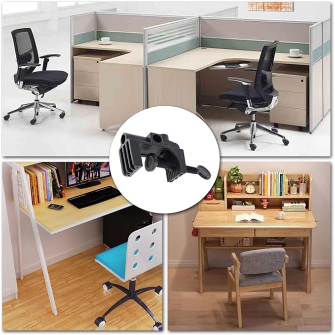 2 Pcs Desk Clamp Work Light Mounting Bracket Heavy-duty Plastic Table Mounting Clamp for Desk Lamp, Magnify Lamp, Tablet Holder, Etc
