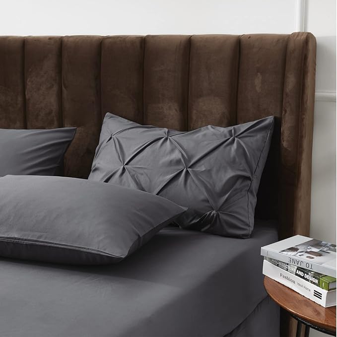Bedsure Full Size Comforter Sets - Bedding Sets Full 7 Pieces, Bed in a Bag Dark Grey Bed Sets with Comforter, Sheets, Pillowcases & Shams, Adult & Kids Bedding
