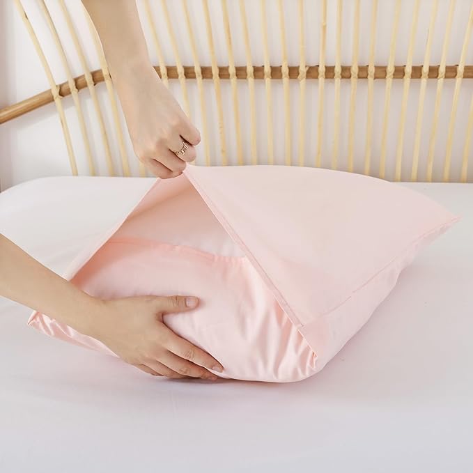 ROSGONIA Comforter Full Size for Girls Boys Teens Blush, 3pcs(1 Boho Pink Comforter & 2 Pillowcases) Lightweight Dorm Bedding Soft All Season Bed Set