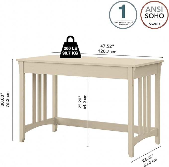 Bush Furniture Salinas Tall 5 Shelf Bookcase in Cape Cod Gray