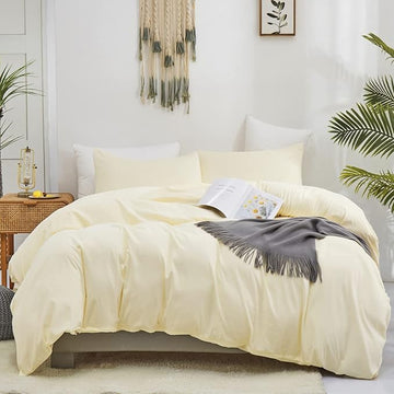 Light Yellow Comforter Set Queen Off White Bedding Set Beige Comforter Set Queen Men Breathable Ivory Bedding Set Women Soft Off White Queen Ivory Bedding Comforter Set Queen
