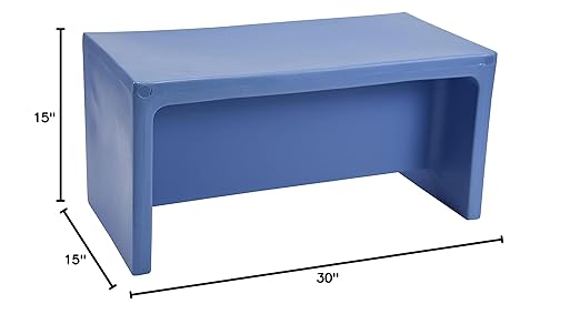Children's Factory Adapta-Bench, CF910-055, Sky, Kids Flexible Seating, Classroom, Preschool and Daycare Furniture, Indoor or Outdoor Toddler Chairs