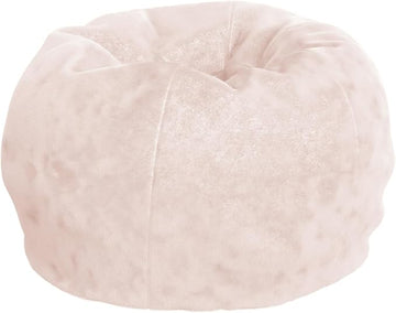 Flash Furniture Dillon Small Blush Furry Bean Bag Chair for Kids and Teens