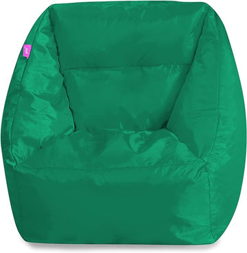 Posh Creations Structured Comfy Bean Bag Chair for Gaming, Reading, and Watching TV, Coronado Chair, Microsuede - Tide Pool