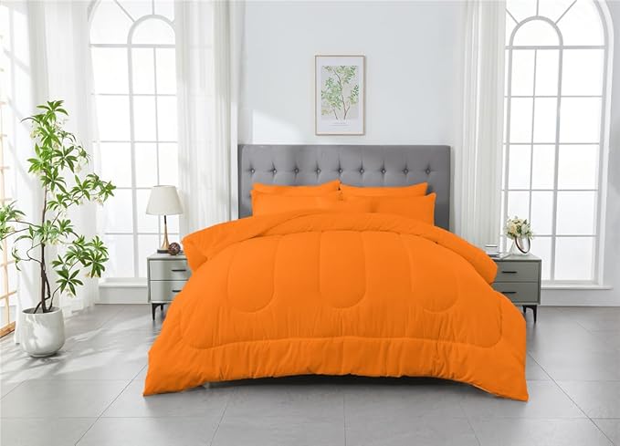 3 Piece Solid Color All Season Bedding Comforter Set Microfiber Soft Lightweight Bedding Set for Kids Teens Adults Room Decor with 1 Comforter and 2 Pillowcases Full