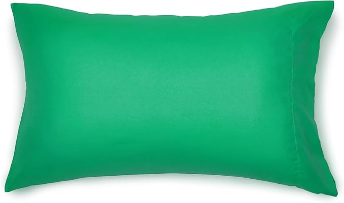 Amazon Basics 2 Piece Microfiber Kid's Bed-in-a-Bag Bedding Set, Toddler, Green, Solid