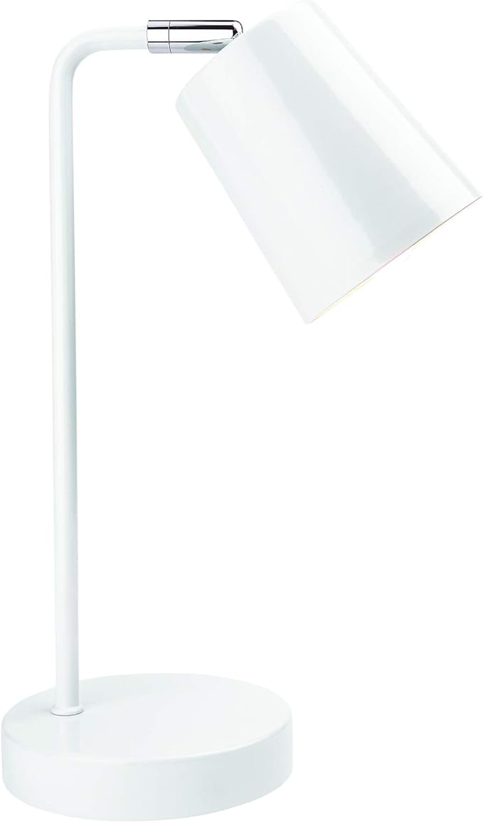 Newhouse Lighting NHDK-OS-WH Oslo Contemporary Desk Lamp with LED Bulb Included, White