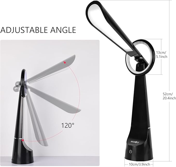 Upgraded LED Desk Lamp Also A Night Light with 7 Colours Change, Eye-Caring Table Lamp with USB Charging Port Suitable for Table Bedroom Bedside Office Study,8W (Black)