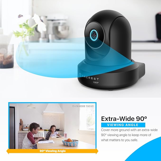 Amcrest ProHD 1080P WiFi 2MP (1920TVL) Indoor Pan/Tilt Security Wireless IP Camera IP2M-841B (Black)