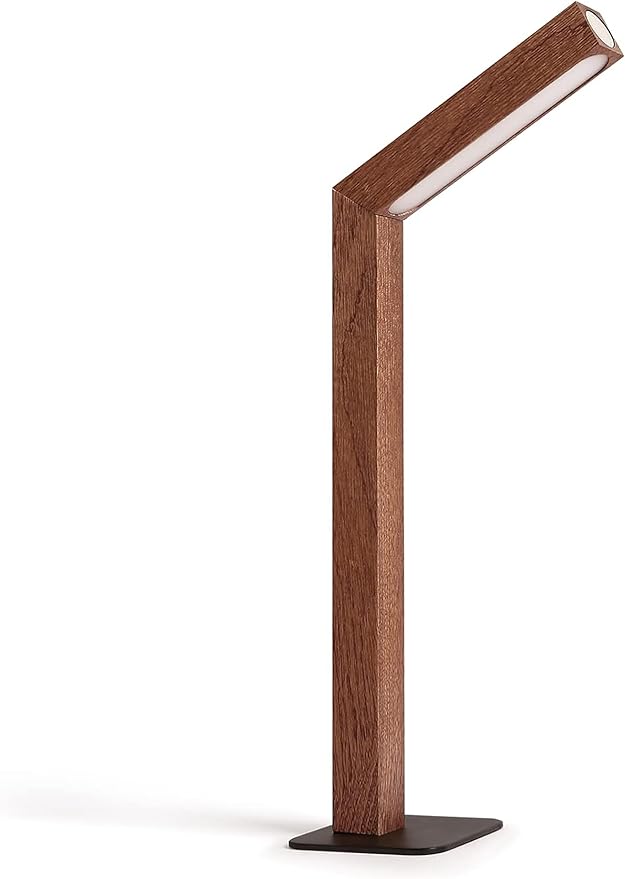 Wooden Versatile Rechargeable Tabletop Lamp - Touch Control, Foldable Design, USB-C Rechargeable LED Light, 1100mAh Battery - Ideal for Bedroom, Living Room, Office, Study, and Emergencies