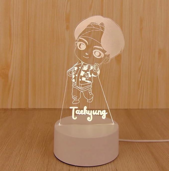 Taehyung Kpop Bangtan Boys LED Night Light Bedroom Desk Lamp (V) - Perfect Holiday Gift, Birthday Gift, Christmas Gift (Novelty Item, Limited Stock)