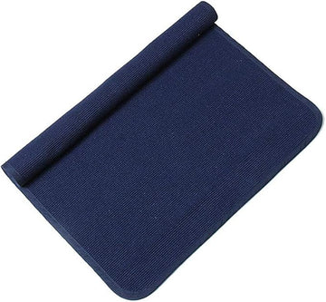 Montessori Mat Holder for Toddlers Babies Children Cotton Working Rug for Nursery Preschool Kindergarten, 23.6''×15.8'', Navy Blue