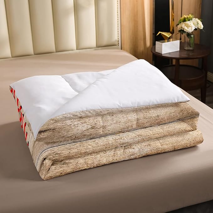 Erosebridal Baseball Bedding Set for Kids Boys Teens Queen,Sports Games Comforter Set Retro Rustic Wooden Board Quilt Duvet Sets American Baseball Country Down Comforter with 2 Pillow Cases