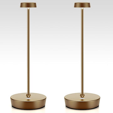 Rechargeable Table Lamp Cordless Battery Operated LED Light 5000mAh 3-level Brightness Portable Desk Lamps Waterproof Touch Control Indoor Outdoor Use for Patio Home Restaurant (2-Brown)