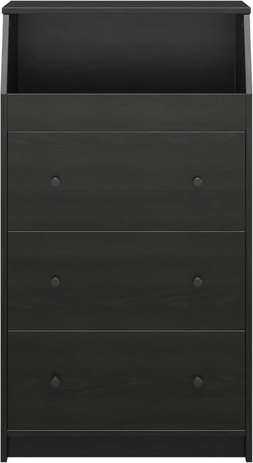 Ameriwood Home The Loft 3 Drawer Dresser, Black Oak