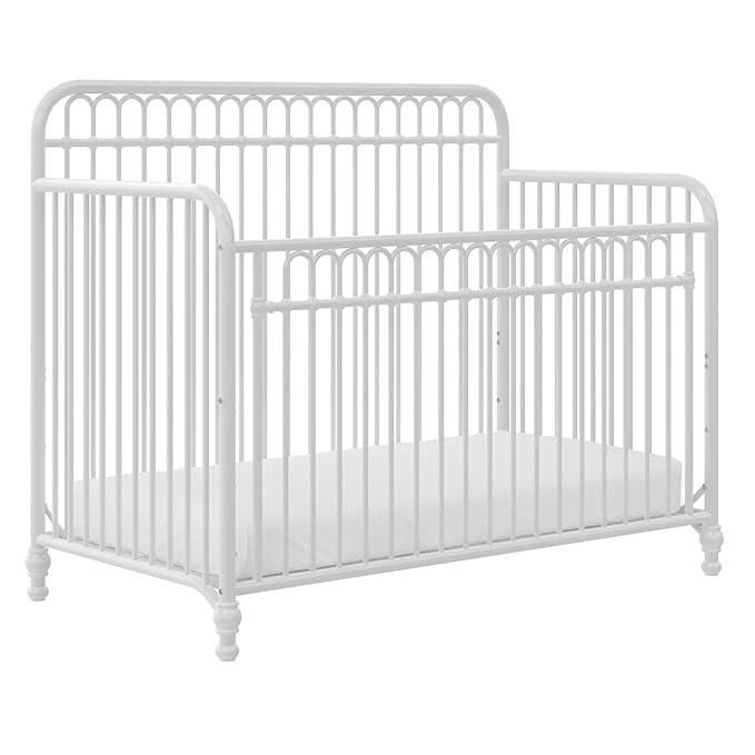 Little Seeds Ivy 3-in-1 Convertible Metal Crib, Off White