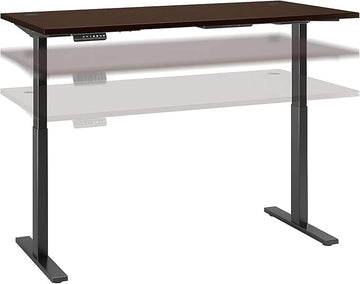 Bush Business Furniture Move 60 Electric Ergonomic Sit-Stand Computer Table for Home and Professional Office, 72W x 30D, Mocha Cherry