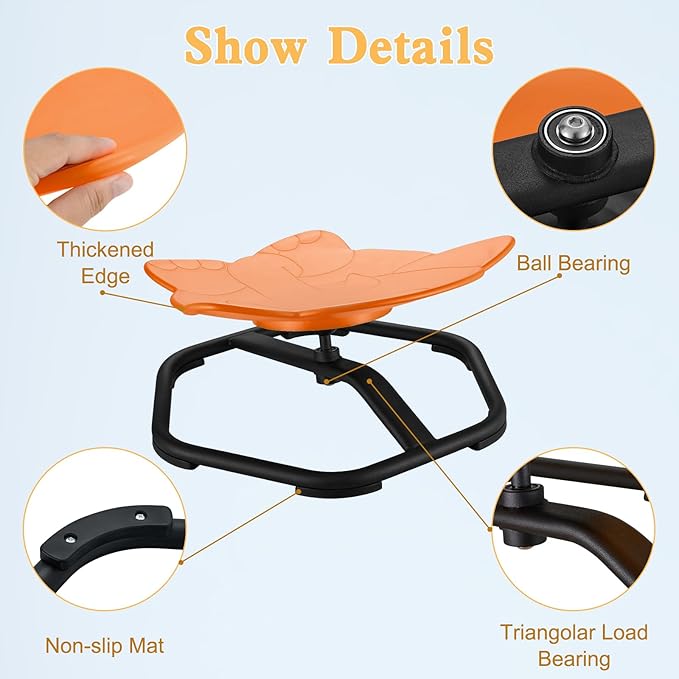 Spinning Chair for Autistic Kids Sit and Spin Chair for Kids Swivel Sensory Chair Elephant Spinning Seat Autism Sensory Chair Items for Sensory Room Training Balance Body Coordination