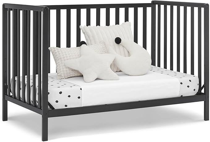 Delta Children Heartland 4-in-1 Convertible Crib, Black