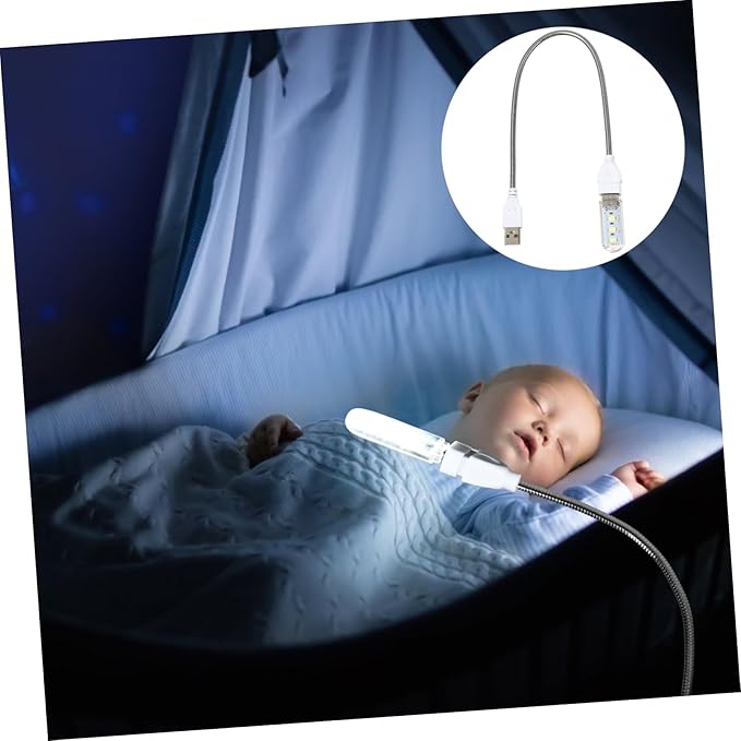 ARTIBETTER 3pcs U Disk Night Light Led Night Light Gooseneck Desk Lamps Indoor Light Bulbs for Her Portable Light Bulb Nightlight Computer Light Field Camping Lights PVC Student