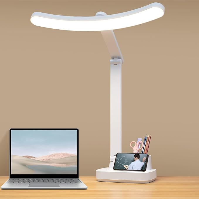 Cordless Rechargeable Desk Table Lamp Big Battery 4000MAH,Tall Reading Light 24inch /Bright 60 LED 8W / Touch Dimmable/Multifunctions,Wireless Lamp for Home Bedroom Bedside Office Dorm