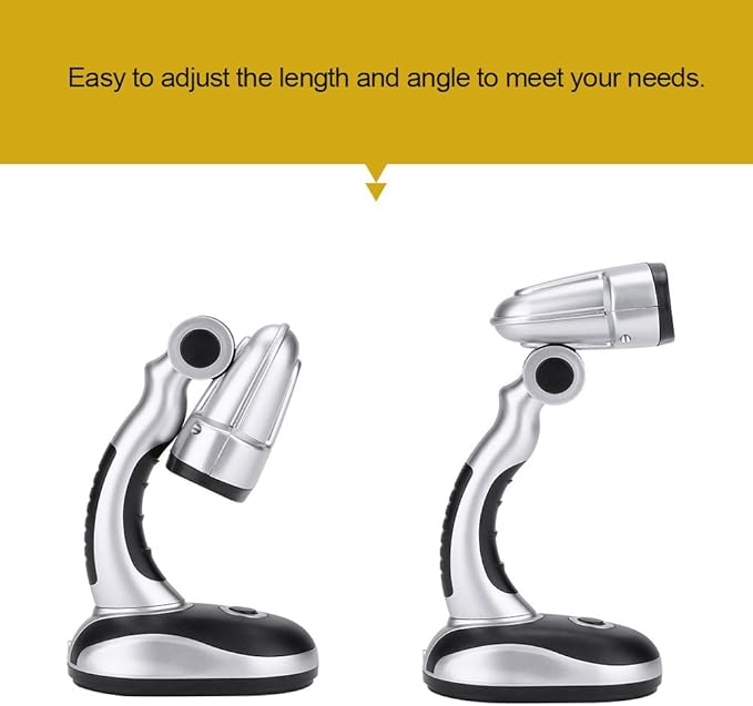 Led Desk Lamp, 12-Bulb Battery-Operated Table Light Eye Care for Reading Study Lighting