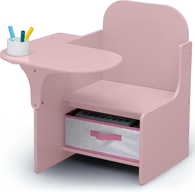 Delta Children MySize Chair Desk with Storage Bin - Greenguard Gold Certified, Dusty Rose