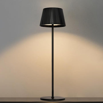 Modern LED Rechargeable Table Lamp,5200mAh Desk Lamp with Stepless Dimming, Touch Switch Cordless Waterproof Night Light for Bedroom Camping Restaurant Bar (Black, 3000K, Warm White)