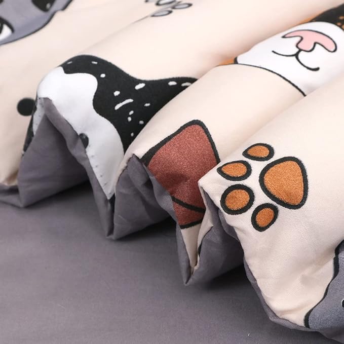 7 Piece Kids Dog Comforter Full Size Cute Animal Dog Bedding Set Bed in A Bag for Boys Girls All Season (1 Comforter, 1 Flat Sheet, 1 Fitted Sheet, 2 Pillowcase and 2 Pillow Sham)