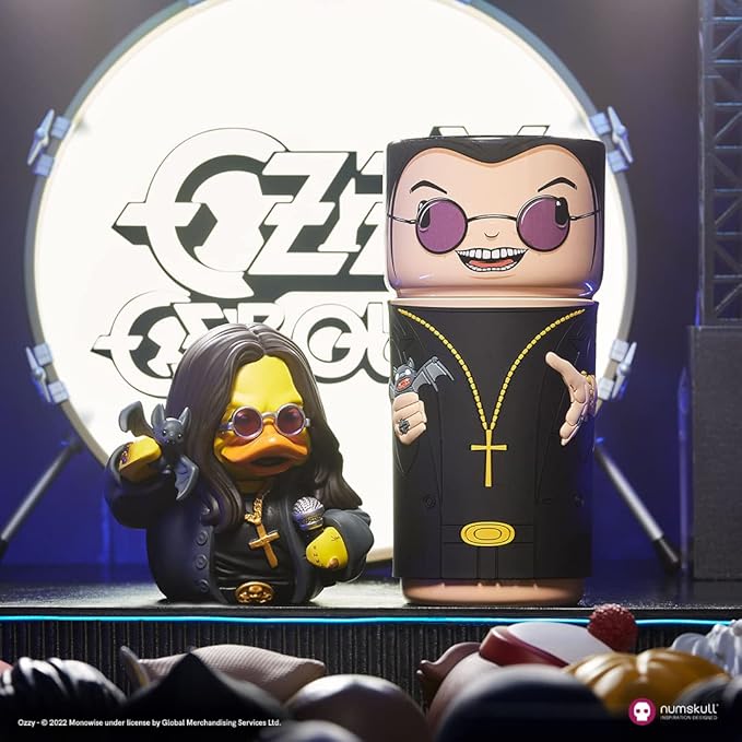 NUMSKULL Ozzy Osbourne Logo 3D Drum Lamp - Desk Lamp for Bedroom, Office, Home, Study, Work - Official Ozzy Osbourne Merchandise