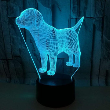 Little Dog Puppy Figure 3D lamp Optical Night Light 7 Colors Changing LED Illusion Lamps Gifts for Girls Kids Baby Girls Daughter Sister Aunt or Mother