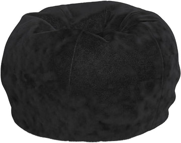 Flash Furniture Dillon Small Black Furry Bean Bag Chair for Kids and Teens