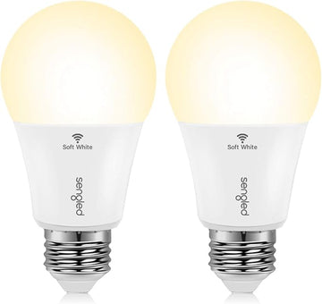 Sengled Smart Light Bulb, WiFi Light Bulbs That Work with Alexa & Google Home, No Hub Required, Smart LED Light Bulb A19 Soft White (2700K), 2 Pack