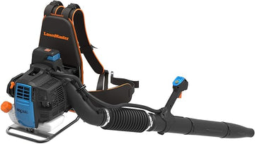 LawnMaster NPTBL31AB No-Pull Backpack Leaf Blower, Gas-Powered with Electric Start, 31cc 2-Cycle Engine, 470CFM, 175MPH