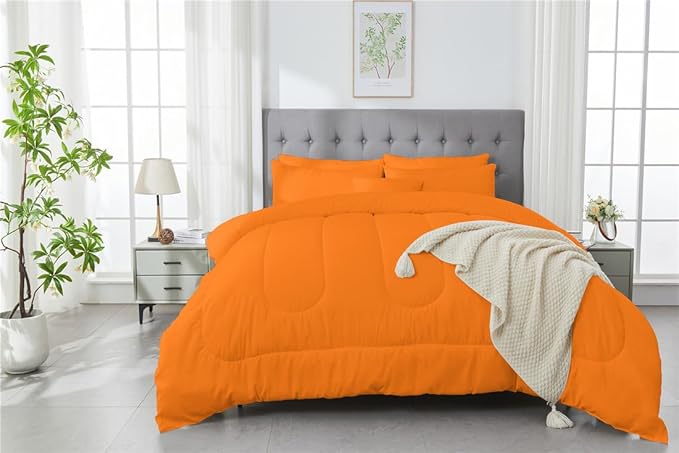 3 Piece Solid Color All Season Bedding Comforter Set Microfiber Soft Lightweight Bedding Set for Kids Teens Adults Room Decor with 1 Comforter and 2 Pillowcases Twin