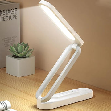 LED Desk Lamp for Office Home & Battery Operated Lamp Rechargeable Lamp Foldable & Portable Light, LED Desk Light Strip, 3 Brightness Dimmable Small Desk Lamp Wireless Reading Lamp