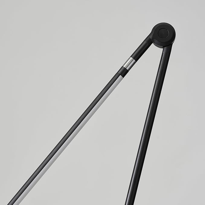 Brightech Libra LED Table Lamp - Contemporary Minimalist Thin Compact Desk Lamp - Adjustable Pivoting LED Head with Built-in Dimmer and Color Changing LED - Black