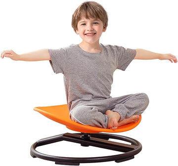 Kids Sensory Chair for Autism Kids Swivel Chair, Sensory Spin Chair Seat Improve Physical Coordination Wobble Chair for Kids Sit and Spin Relief of Motion Sickness