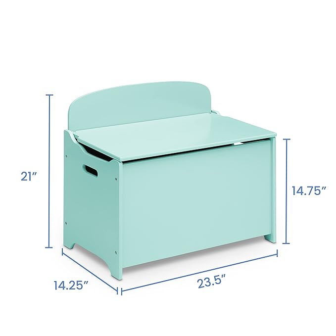 Delta Children MySize Deluxe Toy Box, Mint