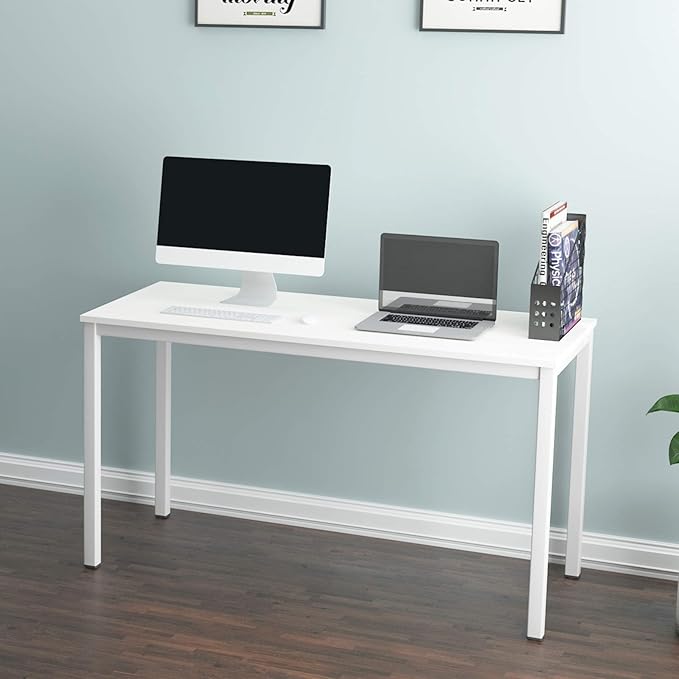 SDHYL 63 inches Contemporary Computer Desk Spacious Workstation Sturdy Writing Desk Meeting Desk, Black Walnut, S7-GCP2AC3-160WW