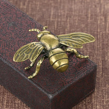 Vintage Solid Brass Bee Figurine - Adorable Desk Decor for Collectors - Perfect Home or Office Accent(Bee)