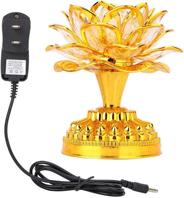 GLOGLOW Buddha Machine, LED Lotus Lamp Buddha Lamp Prayer Machine Prayer Machine with 36 Songs (without Battery)